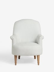 Laura Ashley Cornish Stripe Soft Grey Alveston Accent Chair - Image 4 of 8