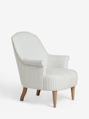 Laura Ashley Cornish Stripe Soft Grey Alveston Accent Chair - Image 5 of 8