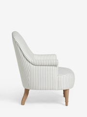 Laura Ashley Cornish Stripe Soft Grey Alveston Accent Chair - Image 6 of 8
