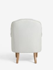 Laura Ashley Cornish Stripe Soft Grey Alveston Accent Chair - Image 7 of 8