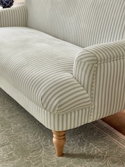 Laura Ashley Cornish Stripe Soft Grey Clipsham Small 2 Seater Sofa - Image 3 of 7