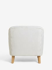 Laura Ashley Cornish Stripe Soft Grey Clipsham Accent Chair - Image 6 of 7