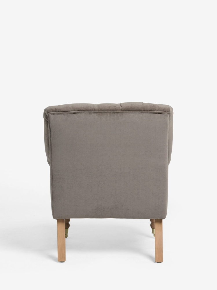 Laura Ashley Baron Chenille Dark Natural Ropsley Accent Chair - Image 8 of 8