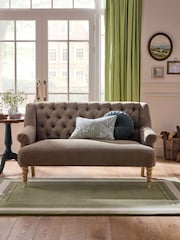 Laura Ashley Baron Chenille Dark Natural Ropsley Small 2 Seater Sofa - Image 1 of 8