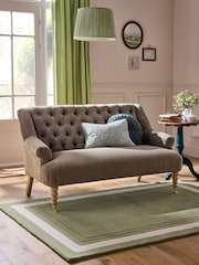 Laura Ashley Baron Chenille Dark Natural Ropsley Small 2 Seater Sofa - Image 2 of 8