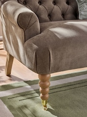 Laura Ashley Baron Chenille Dark Natural Ropsley Small 2 Seater Sofa - Image 5 of 8