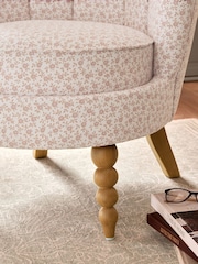 Laura Ashley Glynteg Dusky Rose Pink Accent Chair - Image 2 of 9