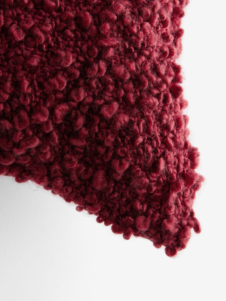 Red Cosy Texture 50 x 50cm Cushion - Image 4 of 4