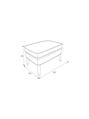 Nina Campbell Nassua Blue Rosebury Footstool - Image 5 of 7