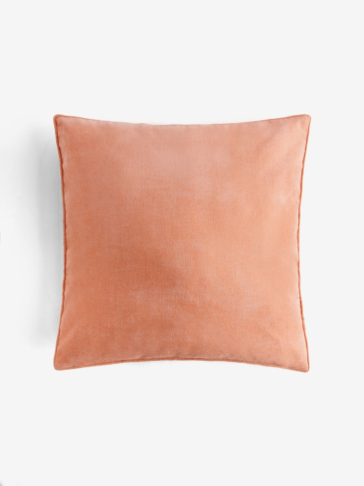 Orange 45 x 45cm Soft Velour Cushion - Image 2 of 5
