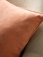 Orange 45 x 45cm Soft Velour Cushion - Image 5 of 5
