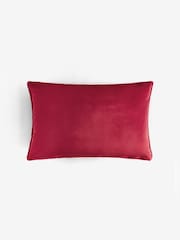 Red 40 x 59cm Matte Velvet Cushion - Image 4 of 5