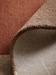 Rust Brown Pebbled Shapes Rug - Image 3 of 4