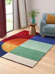 Multi Bright Preppy Block Rug - Image 1 of 5