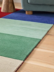Multi Bright Preppy Block Rug - Image 2 of 5