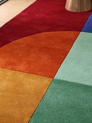 Multi Bright Preppy Block Rug - Image 3 of 5