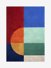 Multi Bright Preppy Block Rug - Image 5 of 5
