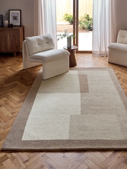 Dark Natural Quinn Blocks Rug - Image 1 of 5