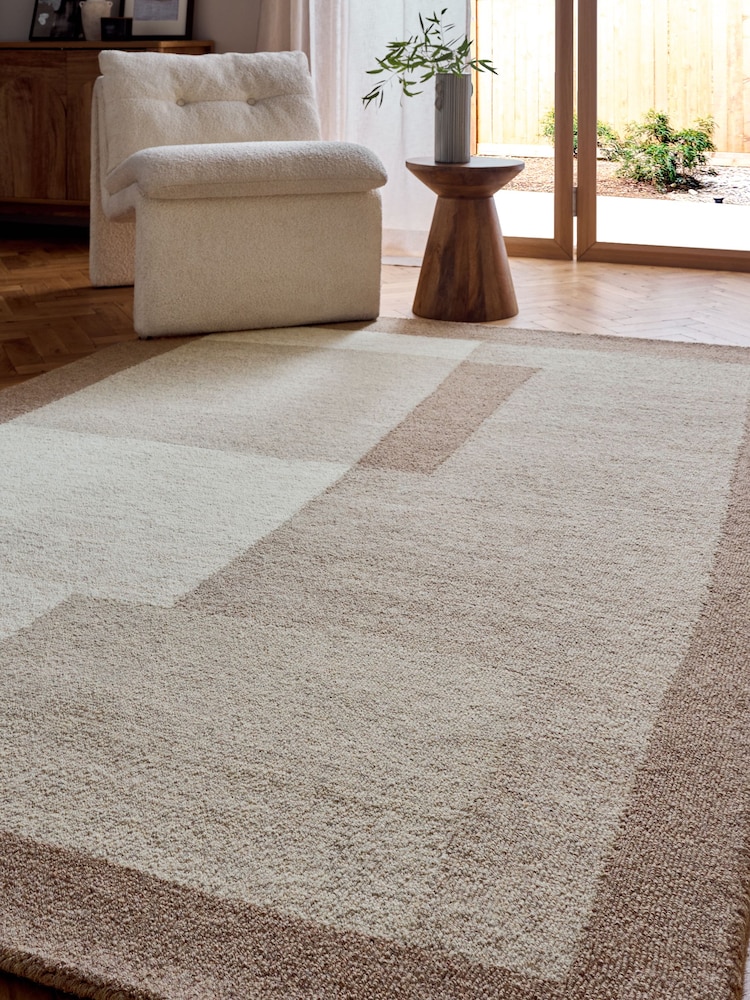 Dark Natural Quinn Blocks Rug - Image 2 of 5