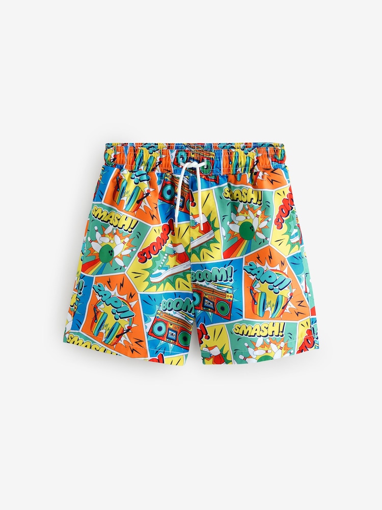 Little Bird by Jools Oliver Blue/Green Rainbow Shorts - Image 1 of 4