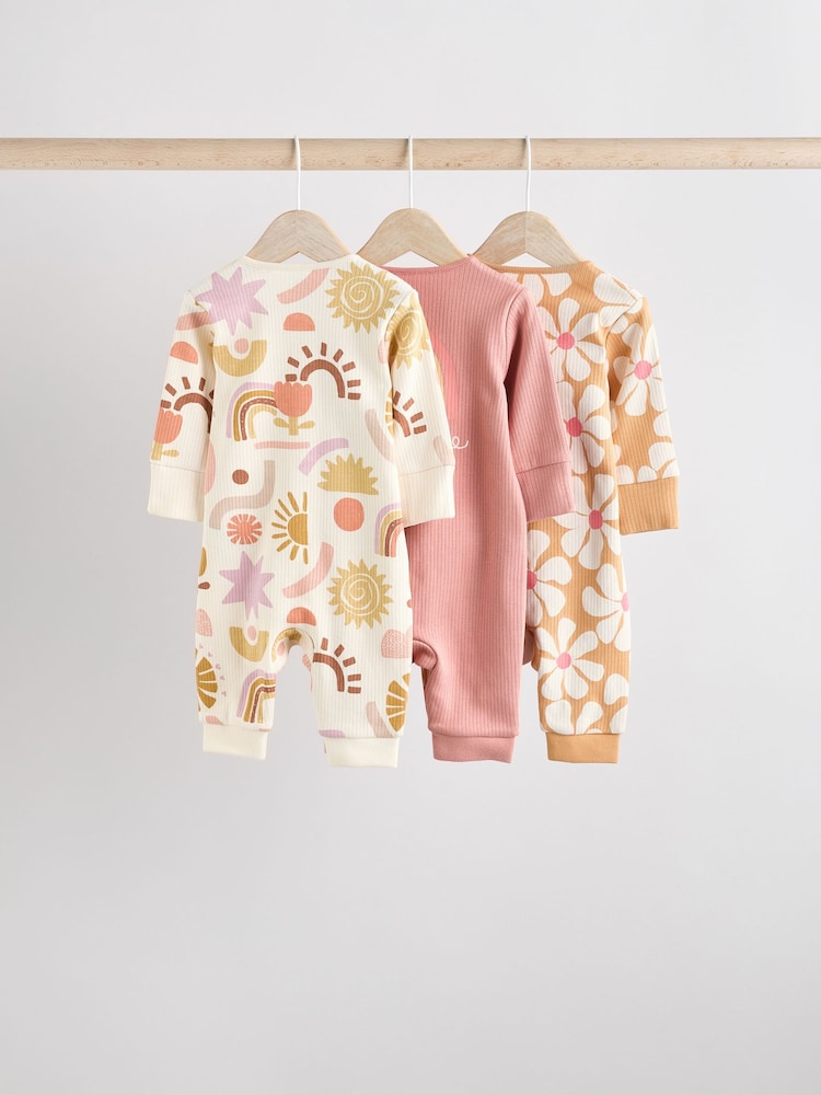 Nevtralno - Dojenček z zadrgo brez stopal 100% Cotton Sleepsuits 3 Pack (0mesecev-3yrs) - Slika 2 iz 12 Nevtralno - Dojenček z zadrgo brez stopal 100% Cotton Sleepsuits 3 Pack (0mesecev-3yrs) - Slika 2 iz 12