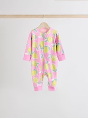 Pink Lemon Baby Two Way Zip Footless 100% Cotton Sleepsuits 4 Pack (0mths-3yrs) - Image 10 of 16