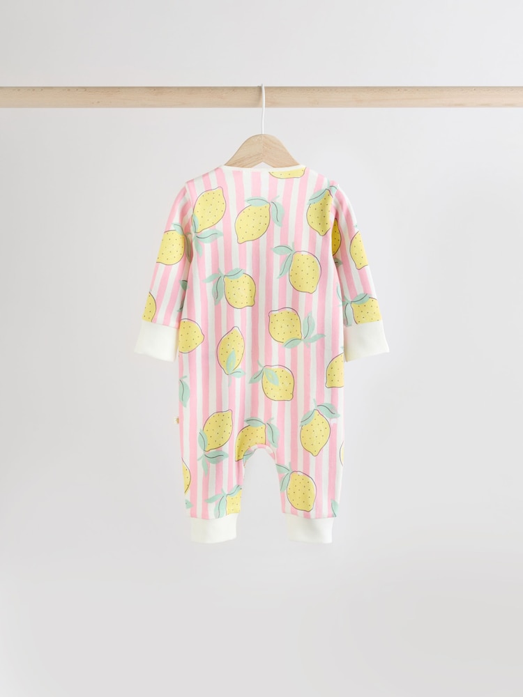 Pink Lemon Baby Two Way Zip Footless 100% Cotton Sleepsuits 4 Pack (0mths-3yrs) - Image 11 of 16
