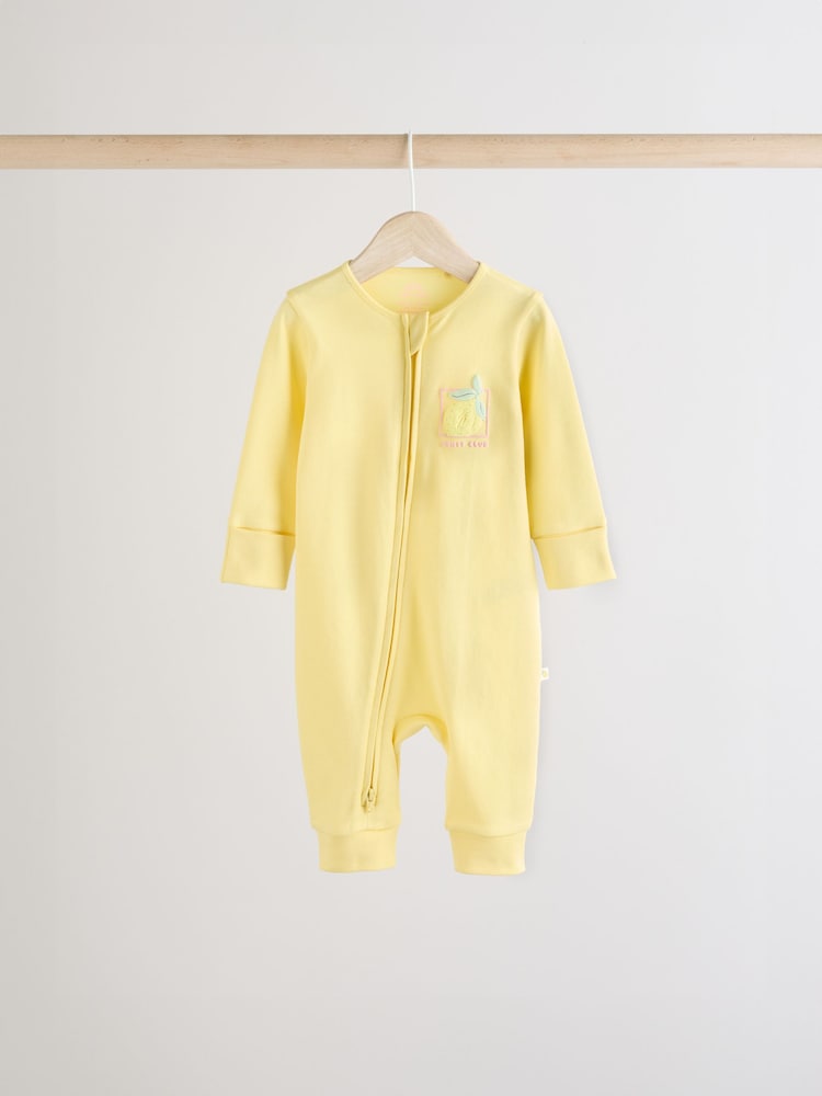 Pink Lemon Baby Two Way Zip Footless 100% Cotton Sleepsuits 4 Pack (0mths-3yrs) - Image 12 of 16