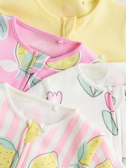Pink Lemon Baby Two Way Zip Footless 100% Cotton Sleepsuits 4 Pack (0mths-3yrs) - Image 14 of 16