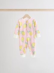 Pink Lemon Baby Two Way Zip Footless 100% Cotton Sleepsuits 4 Pack (0mths-3yrs) - Image 8 of 16