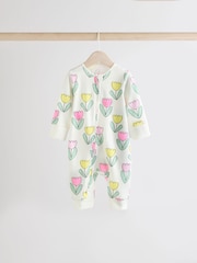 Pink Lemon Baby Two Way Zip Footless 100% Cotton Sleepsuits 4 Pack (0mths-3yrs) - Image 9 of 16