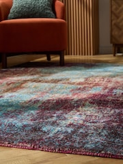 Rust Brown Hudson Abstract Rug - Image 2 of 7