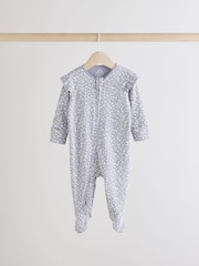 Blau mit Kirschen - Baby-Schlafanzüge mit 2-Wege-Reißverschluss aus 100 % Baumwolle im 3er-Pack (0 Monate bis 2 Jahre) - Bild 5 von 10