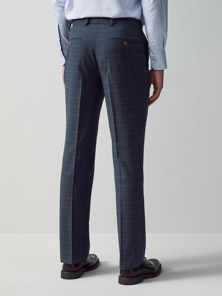Navy Regular Checks Trousers Suit - Image 2 of 10