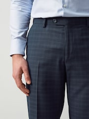 Navy Regular Checks Trousers Suit - Image 3 of 10