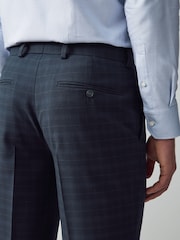 Navy Regular Checks Trousers Suit - Image 4 of 10