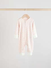 Pink - Baby-Schlafanzüge mit 2-Wege-Reißverschluss, fußlos, 100 % Baumwolle, 4er-Pack (0M.–3J.) - Bild 4 von 14