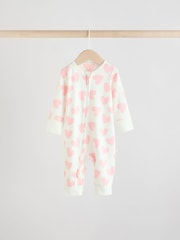 Pink - Baby-Schlafanzüge mit 2-Wege-Reißverschluss, fußlos, 100 % Baumwolle, 4er-Pack (0M.–3J.) - Bild 5 von 14