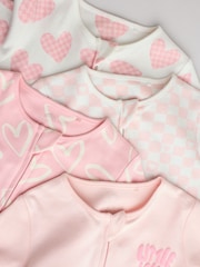Pink - Baby-Schlafanzüge mit 2-Wege-Reißverschluss, fußlos, 100 % Baumwolle, 4er-Pack (0M.–3J.) - Bild 9 von 14