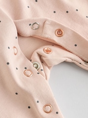 Pink Baby Sleepsuit with Matching 100% Cotton Turbans 3 Pack (0mths-2yrs) - Image 11 of 12