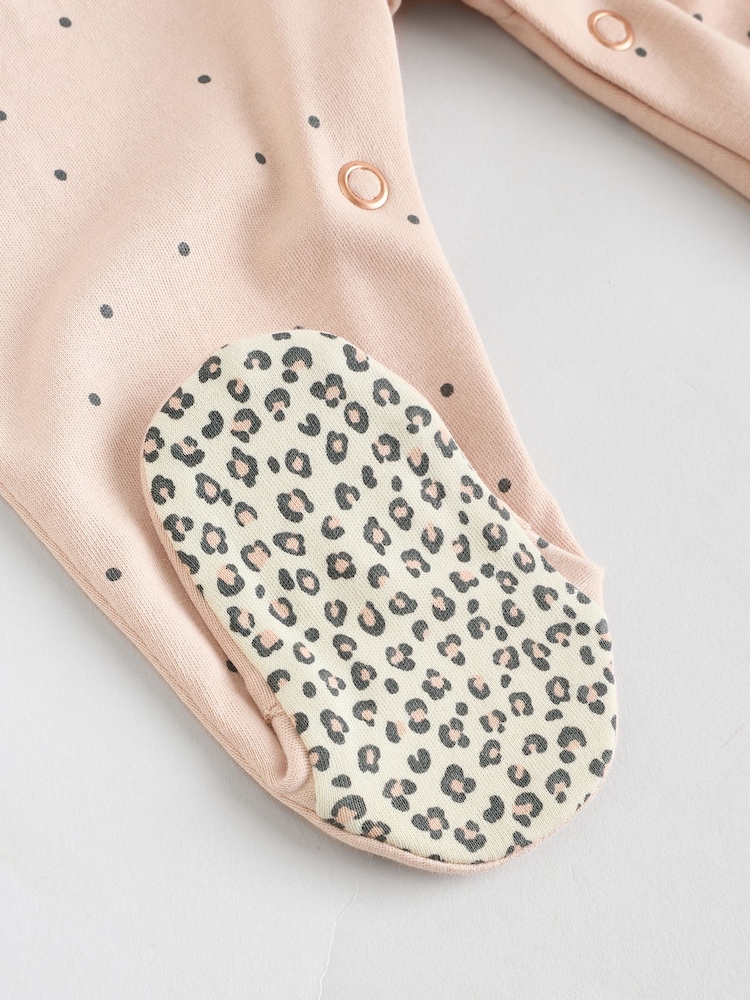 Pink Baby Sleepsuit with Matching 100% Cotton Turbans 3 Pack (0mths-2yrs) - Image 12 of 12