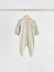 Pink Baby Sleepsuit with Matching 100% Cotton Turbans 3 Pack (0mths-2yrs) - Image 2 of 12