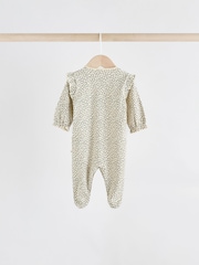 Pink Baby Sleepsuit with Matching 100% Cotton Turbans 3 Pack (0mths-2yrs) - Image 7 of 12