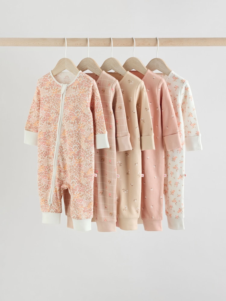 Neutrale Farbe - 5-er Pack Baby-Schlafanzüge mit Zwei-Wege-Reißverschluss (0Monate–3Jahre) - Bild 1 von 14 Neutrale Farbe - 5-er Pack Baby-Schlafanzüge mit Zwei-Wege-Reißverschluss (0Monate–3Jahre) - Bild 1 von 14