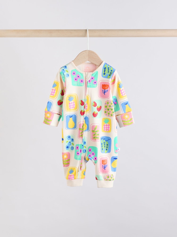 Multi - Pijamale pentru bebeluși, fără picioare (Footless), cu fermoar dublu, din bumbac (Cotton), 100%, pachet de 3 (0luni -3ani) - Image 3 of 14