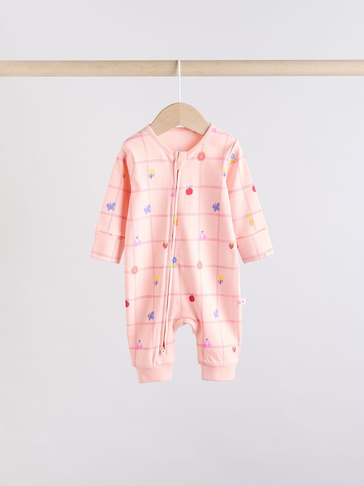 Multi - Pijamale pentru bebeluși, fără picioare (Footless), cu fermoar dublu, din bumbac (Cotton), 100%, pachet de 3 (0luni -3ani) - Image 5 of 14