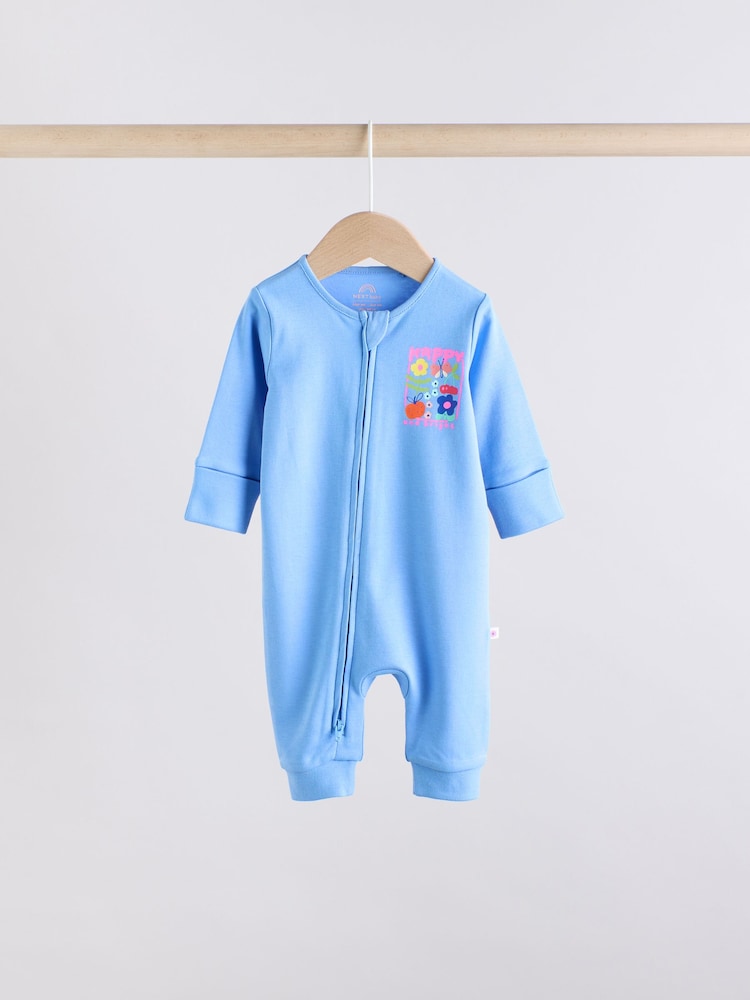 Multi - Pijamale pentru bebeluși, fără picioare (Footless), cu fermoar dublu, din bumbac (Cotton), 100%, pachet de 3 (0luni -3ani) - Image 6 of 14