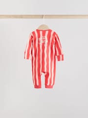Kirschdesign, rot - Baby-Schlafanzüge mit 2-Wege-Reißverschluss, fußlos, 100 % Baumwolle, 4er-Pack (0M.–3J.) - Bild 4 von 14