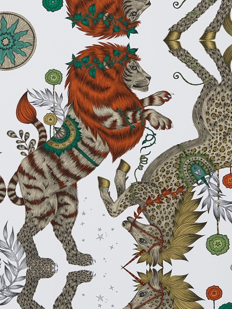 Clarke and Clarke Caspian Gold Emma J Shipley Wilderie Caspian 10M Wallpaper - Image 1 of 1