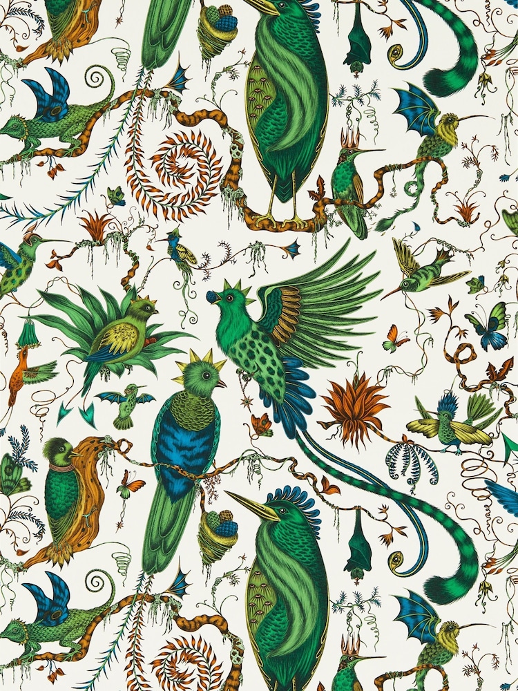 Clarke and Clarke Quetzal Green Wp Emma J Shipley Mythica 10M Wallpaper - Image 2 of 2 Clarke and Clarke Quetzal Green Wp Emma J Shipley Mythica 10M Wallpaper - Image 2 of 2